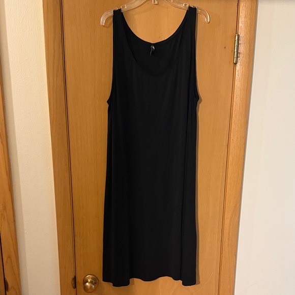 Eileen Fisher Women’s Vintage Silk Tank Midi Dress Black Size XL - Picture 1 of 10